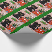 Grappig kerstkat-muizencreatie cadeaupapier (Hoek)