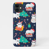 Grappig kerstkatten Case-Mate iPhone case (Achterkant)