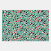 Grappig kerstkatten en kousen inpakpapier vel (Voorkant)