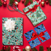 Grappig kerstkatten en kousen inpakpapier vel