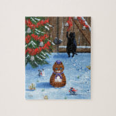Grappig kerstkatten en muizenschepsels legpuzzel (Verticaal)
