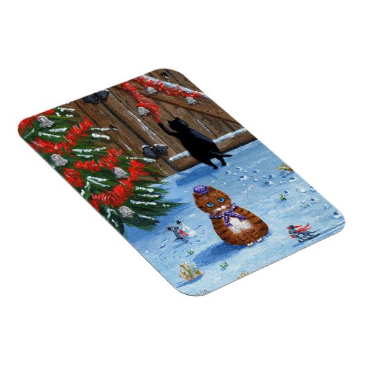 Grappig kerstkatten en muizenschepsels magneet (Rechterzijde)