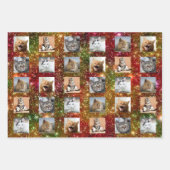 Grappig kerstkatten in de ruimte | met aangepaste  inpakpapier vel (Voorkant 3)