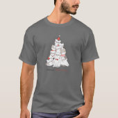 Grappig kerstkatten - Matching Family Meowy Pajam T-shirt (Voorkant)