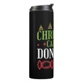 Grappig kerstkerst-calorieën Geen graaf Thermosbeker (Gedraaid links)