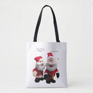 Grappig kerstkerstfeest tote bag