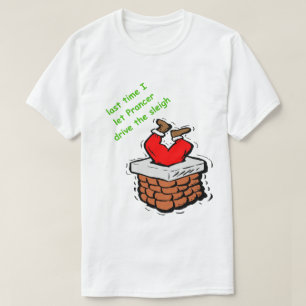Grappig kerstkerstkerstcadeautje steil onderstebov t-shirt