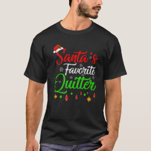 Grappig kerstkerstkerstfeest met favoriete kwartel t-shirt