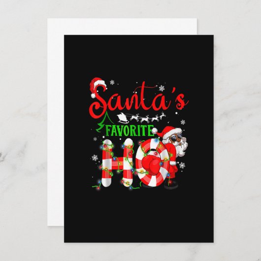 Grappig kerstkerstkerstfeest's favoriete Ho-kerstm Kaart (Voorkant / Achterkant)