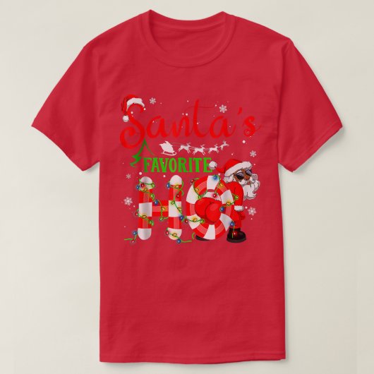Grappig kerstkerstkerstfeest's favoriete Ho-kerstm T-shirt (Design voorkant)