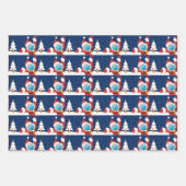 Grappig kerstkerstkerstkerstkerstbedekking in Face Inpakpapier Vel (Voorkant 3)