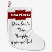 Grappig kerstkerstkerstkerstkerstbrief, gepersonal kleine kerstsok (Voorkant)