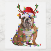 Grappig kerstkerstkerstkerstkerstfeest wijn etiket (Enkel label)