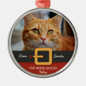 Grappig kerstkerstkerstkerstkerstkerstfoto's en na metalen ornament (Voorkant)