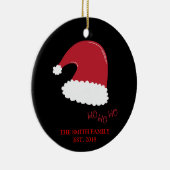 Grappig kerstkerstkerstkerstkerstkerstman met fami keramisch ornament (Rechts)