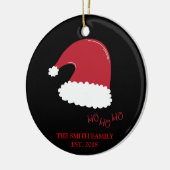 Grappig kerstkerstkerstkerstkerstkerstman met fami keramisch ornament (Links)