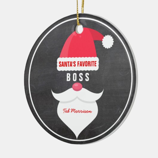 Grappig kerstkerstkerstkerstkerstman's favoriete b keramisch ornament (Links)