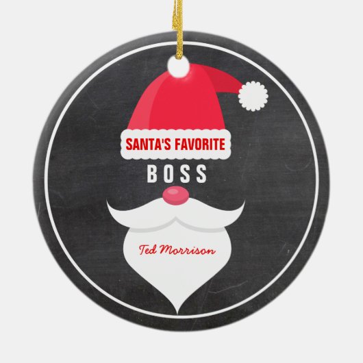 Grappig kerstkerstkerstkerstkerstman's favoriete b keramisch ornament (Achterkant)