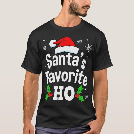Grappig kerstkerstkerstkerstkerstman's favoriete M T-shirt (Voorkant)