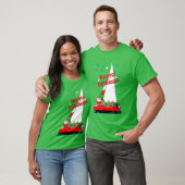 Grappig kerstkerstkerstkerstman in de zeilboot t-shirt (Unisex)