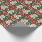 Grappig kerstkerstkerstman-Humor, word me wakker Cadeaupapier (Hoek)