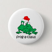 Grappig kerstkikker ronde button 5,7 cm (Voorkant)