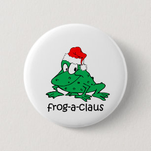 Grappig kerstkikker ronde button 5,7 cm