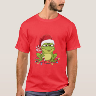 Grappig Kerstkikker T-shirt - Cute Kikker met