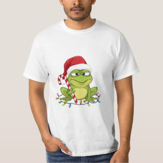 Grappig Kerstkikker T-shirt - Cute Kikker met