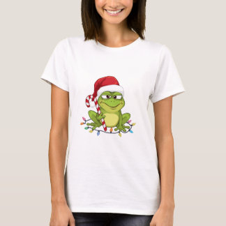 Grappig Kerstkikker T-shirt - Cute Kikker met