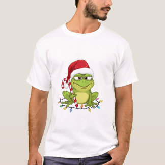 Grappig Kerstkikker T-shirt - Cute Kikker met