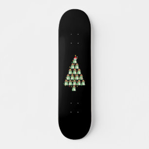 Grappig kerstkikkervisje met kerstboomschilfers, c persoonlijk skateboard