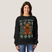 Grappig Kerstkoekje Gingerbread Man Laten we B Trui (Voorkant volledig)