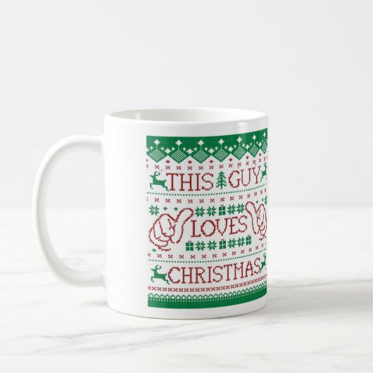 Grappig kerstkoffie Mok (Links)
