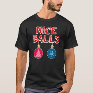 Grappig kerstkostume Nice Balls Sexy Adult Pj W T-shirt
