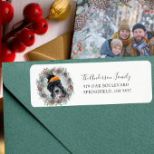 Grappig Kerstkrans retouradres Etiket