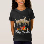 Grappig kerstlama Xmas Pajama Llama Animals L T-shirt (Voorkant)