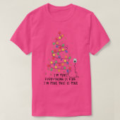Grappig kerstlampje... ik ben prima alles is t-shirt (Design voorkant)