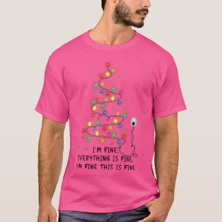 Grappig kerstlampje... ik ben prima alles is t-shirt