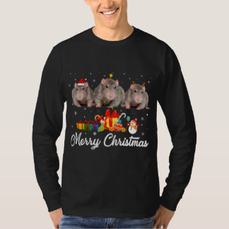 Grappig kerstlampje met Pajama Rat Animals Lov T-shirt