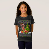 Grappig kerstlampje met pauze, grappige feestdagen t-shirt (Voorkant volledig)