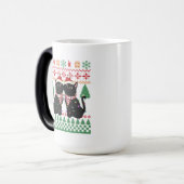 Grappig kerstlampjes met kerstkleden, met een lomp magische mok (Voorkant links)