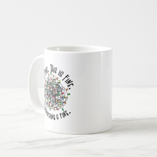 Grappig kerstlicht Ironic Kerstmis Mok (Voorkant links)