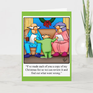Grappig "Kerstlijst" Kerst Wenskaart Feestdagen Kaart