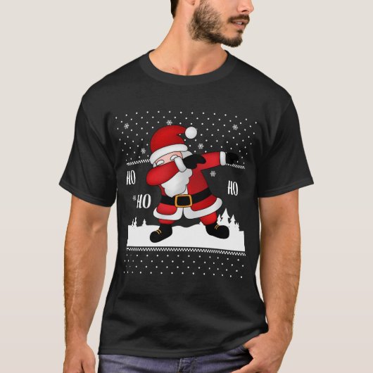 Grappig Kerstman Dabbing T-shirt (Voorkant)