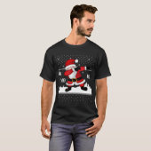 Grappig Kerstman Dabbing T-shirt (Voorkant volledig)