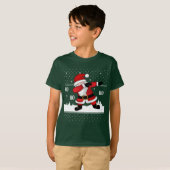 Grappig Kerstman Dabbing T-shirt (Voorkant volledig)