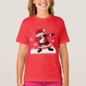 Grappig Kerstman Dabbing T-shirt (Voorkant)