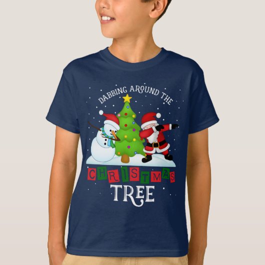 Grappig Kerstman Dabbing T-shirt (Voorkant)
