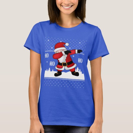 Grappig Kerstman Dabbing T-shirt (Voorkant)